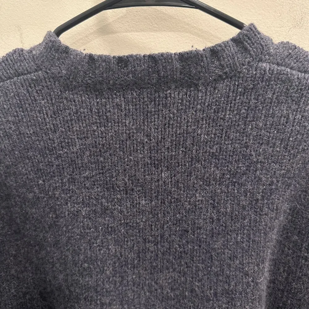 VTG Y2K Abercrombie & Fitch Gray Wool Sweater Sz Small Academia Preppy Old Money